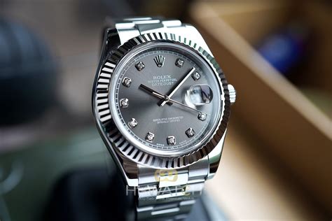 rolex datejust ii grey dial diamond|rolex datejust 41 goldsmiths.